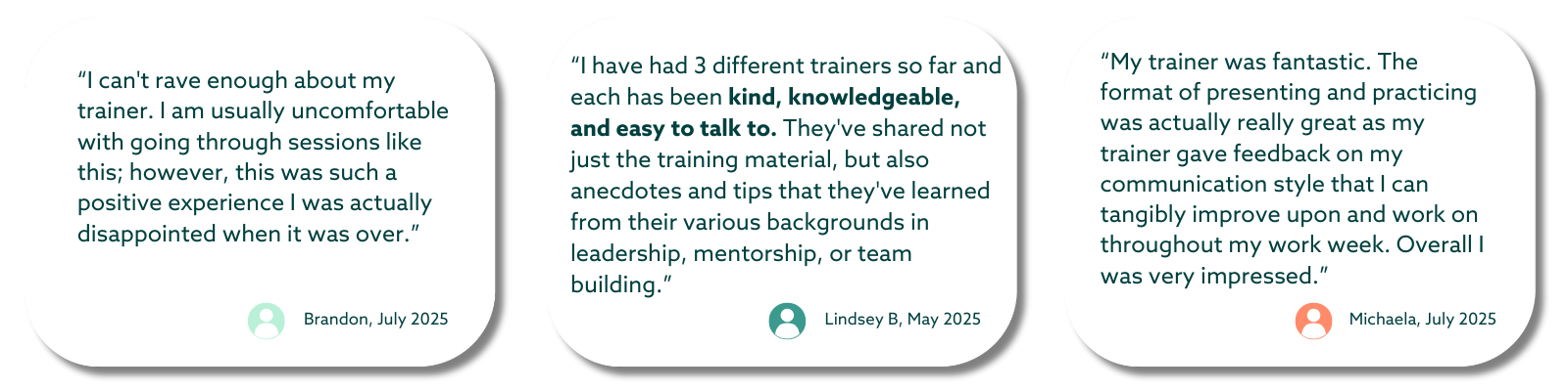 Learner Testimonials - Updated July 2025 Learner Testimonials - Updated July 2025